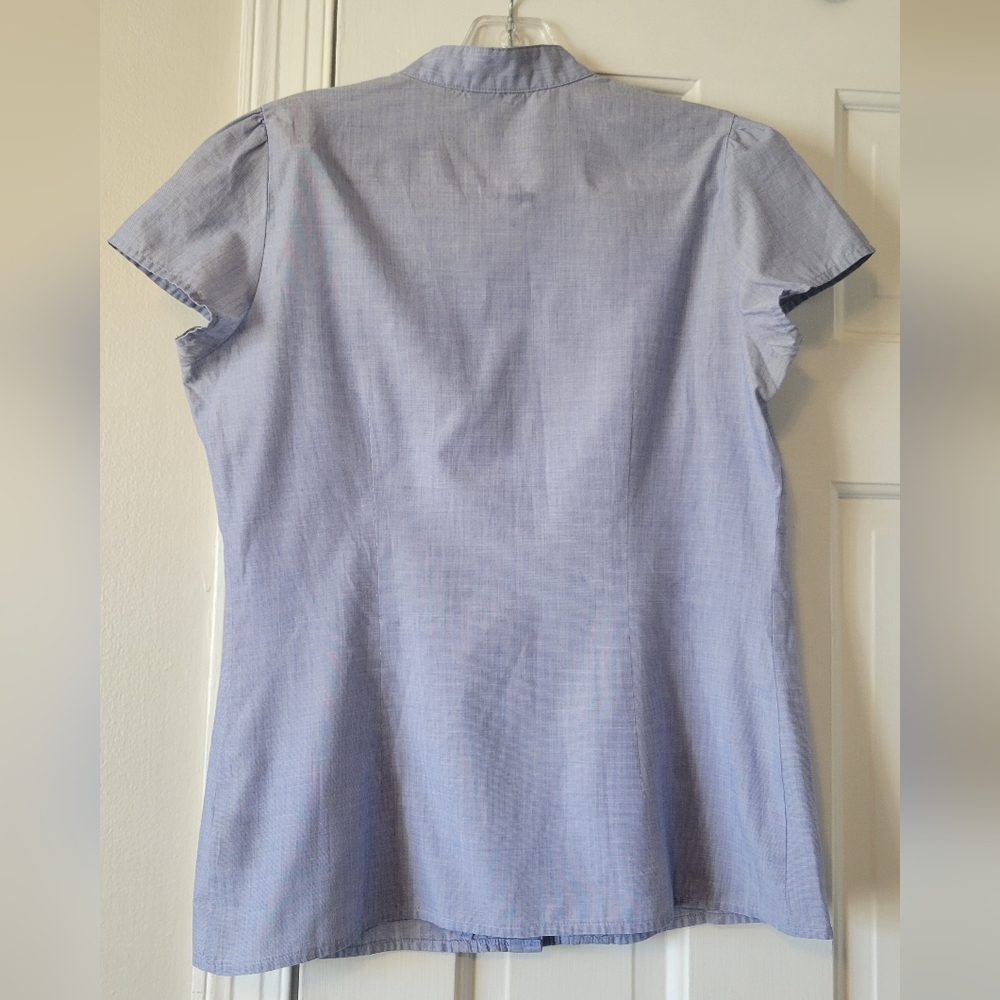 East 5th Light Blue Pintuck Button-Front Blouse - Picture 2 of 3